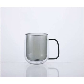 F&F Home Grey Double Walled Glass Mug