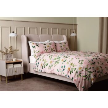 F&F Home Pink Dahlias Duvet Set Double