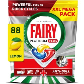 Fairy 88 Platinum Plus Lemon Dishwasher Tablets (1365g)