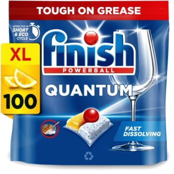 Finish Quantum All In One 100 Dishwasher Tablets Lemon (100 x 1040g)