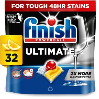 Finish Ultimate Lemon Dishwasher Tablets 32Each (32 x 412.8g)