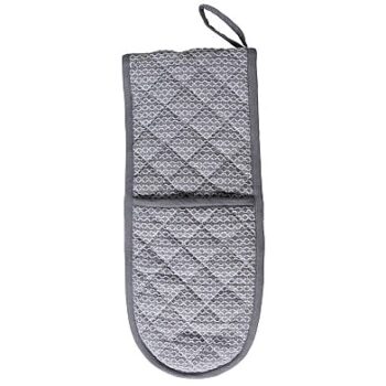 George Home Grey Woven Double Oven Glove