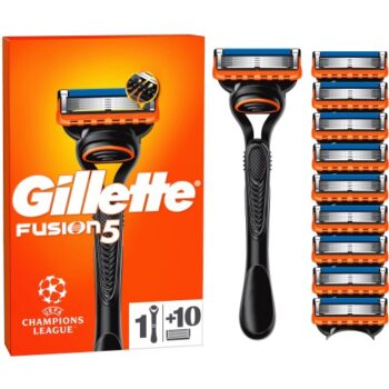 Gillette Fusion 5 Razor & 10 Blade Refill Value Pack