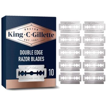 Gillette King C. Double Edge Safety Razor Blades 10 Refills