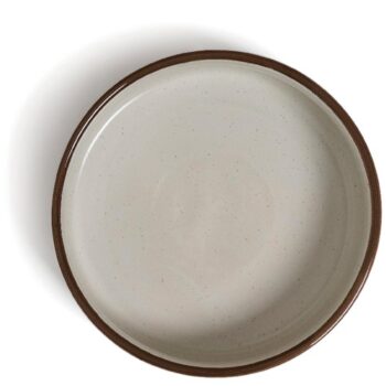 Habitat Speckle Ceramic Small Pie Dish Grey (13cm)