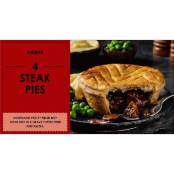 Iceland 4 Steak Pies (664g)