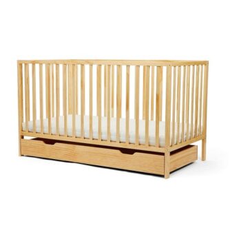 Ickle Bubba Hartley Classic Cot Under Drawer & Fibre Mattress Pine