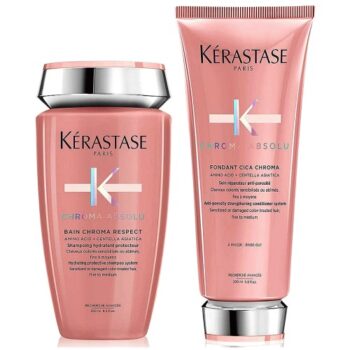 Kerastase Chroma Absolu Shampoo & Conditioner Duo Colour Protectant Routine for Damaged and Colour-Treated Hair