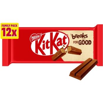 KitKat 2 Finger Milk Chocolate Biscuit Bar Multipack (12 x 20.7g)