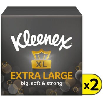 Kleenex Extra Large Tissues Compact Twin Pack