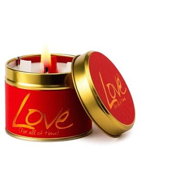 Lily-Flame Candle Tin Love each