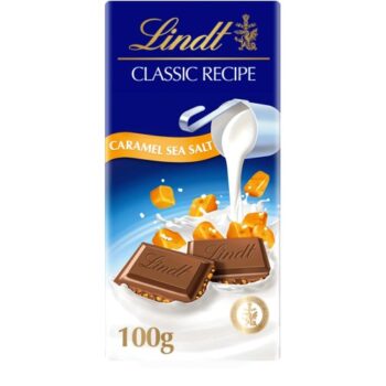 Lindt Classic Recipe Milk Chocolate Bar Caramel Sea Salt