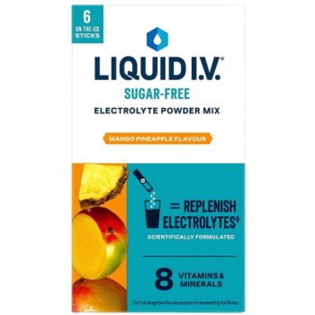 Liquid IV 6 x Sugar Free Mango Pineapple Electrolyte Powder Mix Sachets
