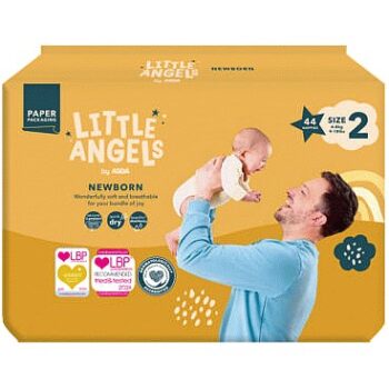 LITTLE ANGELS by ASDA Little Angels by Newborn Size 2 4-8kg 44 Nappies