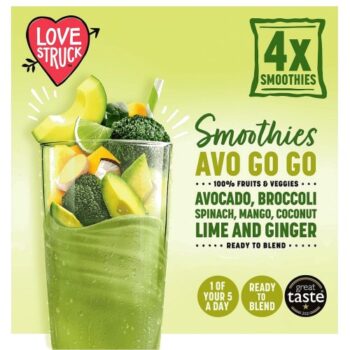 Love Struck Avocado Mango Spinach and Coconut Smoothie Mix (4 x 120g)