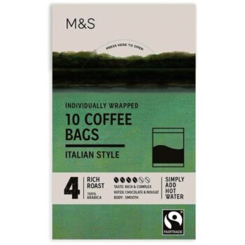 M&S 10 Italian Style Coffee Bags (75g)