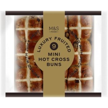 M&S 9 Mini Luxury Fruited Hot Cross Buns