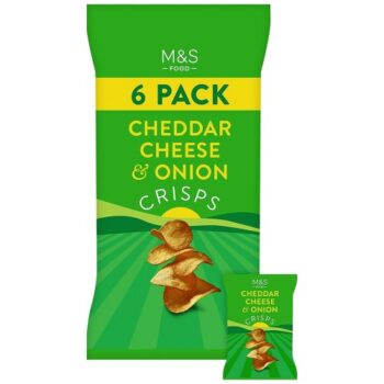 M&S Cheddar Cheese & Onion Crisps Multipack