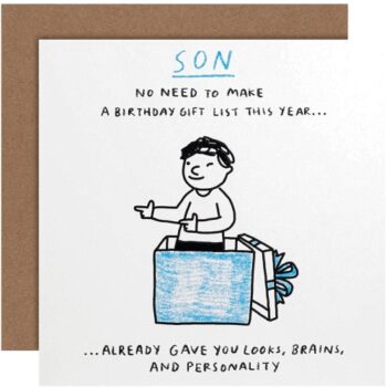 M&S Funny Gift Son Birthday Card
