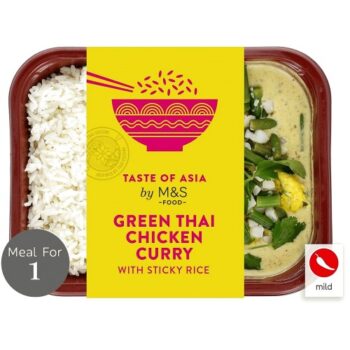 M&S Green Thai Chicken Curry with Sticky Rice Taste of Asia (400g)
