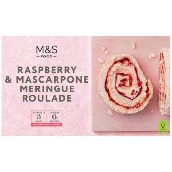 M&S Raspberry & Mascarpone Meringue Roulade Frozen (465g)