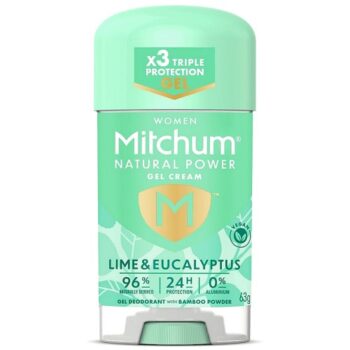 Mitchum Natural Power Gel Cream Lime & Eucalyptus Deodorant (63g)