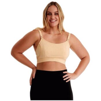 Momcozy Extra Large Handsfree Wearable Pumping Bra Beige