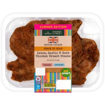 Morrisons BBQ Lemon Garlic & Herb British Chicken Breast Steaks