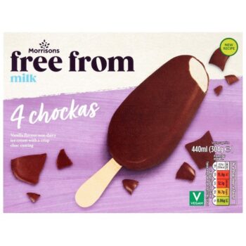 Morrisons Free From Dark Chocolate Ice Cream Sticks