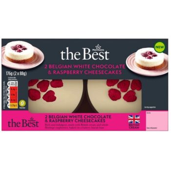 Morrisons The Best Belgian White Chocolate & Raspberry Cheesecakes