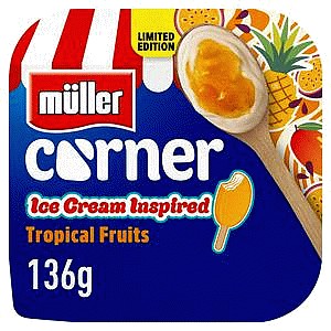 Muller Corner Ice Cream Inspired Tropical Fruits Yoghurt Limited Edition (136g)