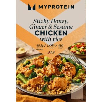Myprotein Sticky Honey Ginger & Sesame Chicken with Rice (350g)