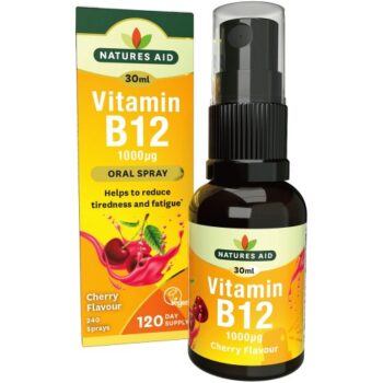 Natures Aid Vitamin B12 1000iu Oral Spray (Cherry Flavour) (30ml)