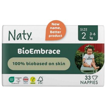 Naty BioEmbrace Nappies Size 2 (3-6KG) 33x1Each