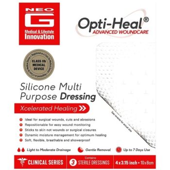 Neo G Opti-Heal Silicone Multipurpose Wound Dressing 8x10cm (3)