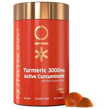 Nutriburst Turmeric Vitamin Gummies Ginger 60 (3000mg)