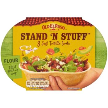 Old El Paso Stand N Stuff Soft Flour Tortilla Wrap Boats (8 x 193g)