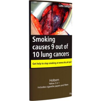 Old Holborn Yellow 3-in-1 Pouch Rolling Tobacco & Cigarette Paper (30g)