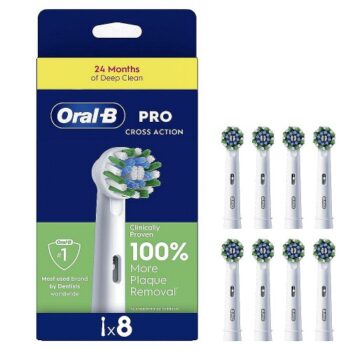 Oral-B Cross Action Brush Heads 8Each (8)