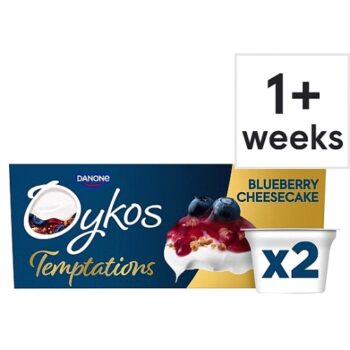 Oykos Temptations Blueberry Cheesecake Luxury Greek Style Yoghurt (2 x 110g)