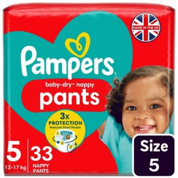 Pampers Baby-Dry Nappy Pants Size 5 12-17kg (33)