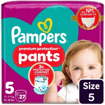 Pampers Premium Protection Nappy Pants Size 5 (12-17kg) Essential Pack