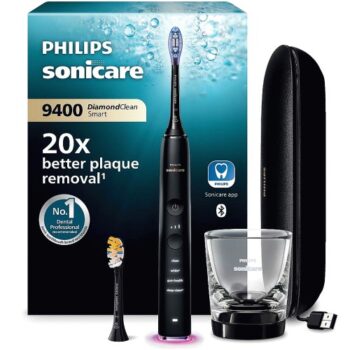 Philips Sonicare DiamondClean 9400 Smart Electric Toothbrush Black Travel Case HX9917 89