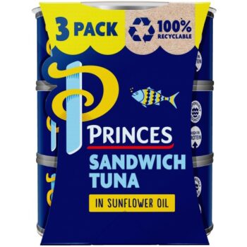 Princes Sandwich Tuna in Sunflower Oil (3 x 140g)