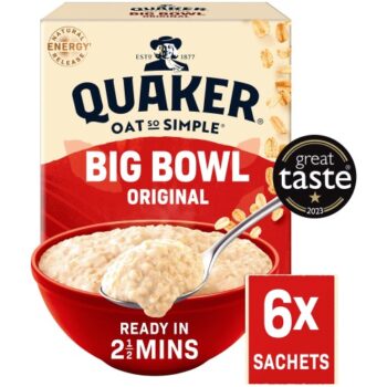 Quaker Oat So Simple Big Bowl Original Porridge Sachets (6 x 38.5g)