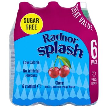 Radnor Splash Cherry Still Flavoured Spring Water (6 x 500ml)