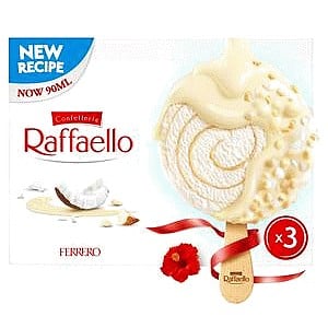 Raffaello Ice Cream Sticks (3 x 90ml)