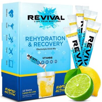 Revival Drinks Ltd Revival Rapid Rehydration Electrolyte Powder Sachet Lemon & Lime (12)