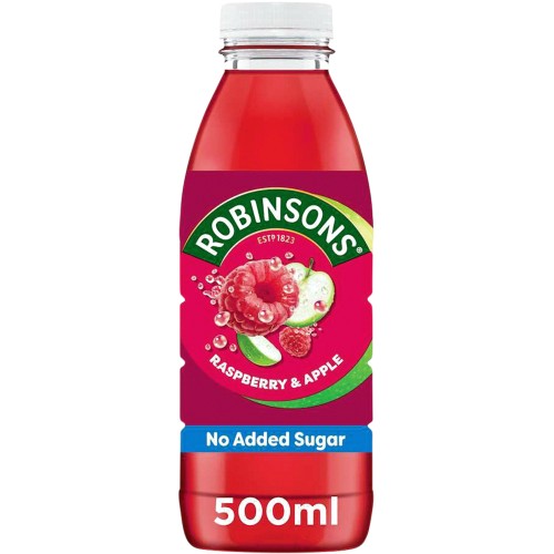 Robinsons No Added Sugar Raspberry & Apple Juice Drink (12 x 500ml)