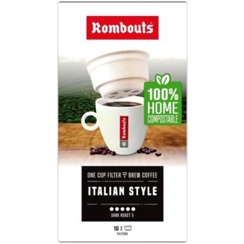 Rombouts Compostable Italian Style One Cup Filter Coffee (10 x 70g)
